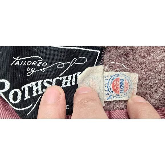 Vintage Rothchild Girls Wool Coat W Velvet Collar & Button Details made in USA - Picture 12 of 12